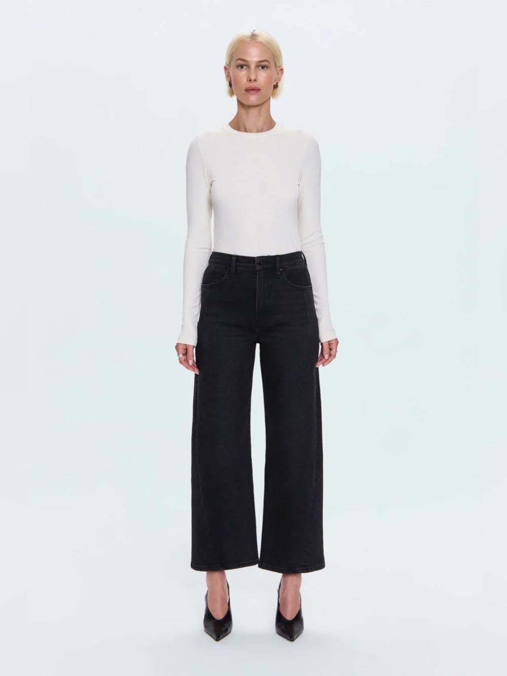 NWT Pistola denim Kyra high rise bowed ankle jeans